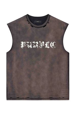 Canotta Gothic in cotone PURPLE BRAND | P103TBSP226BLACK